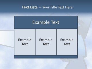 A Woman Holding A Sign With A Sky Background PowerPoint Template