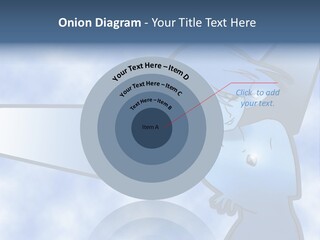 A Woman Holding A Sign With A Sky Background PowerPoint Template