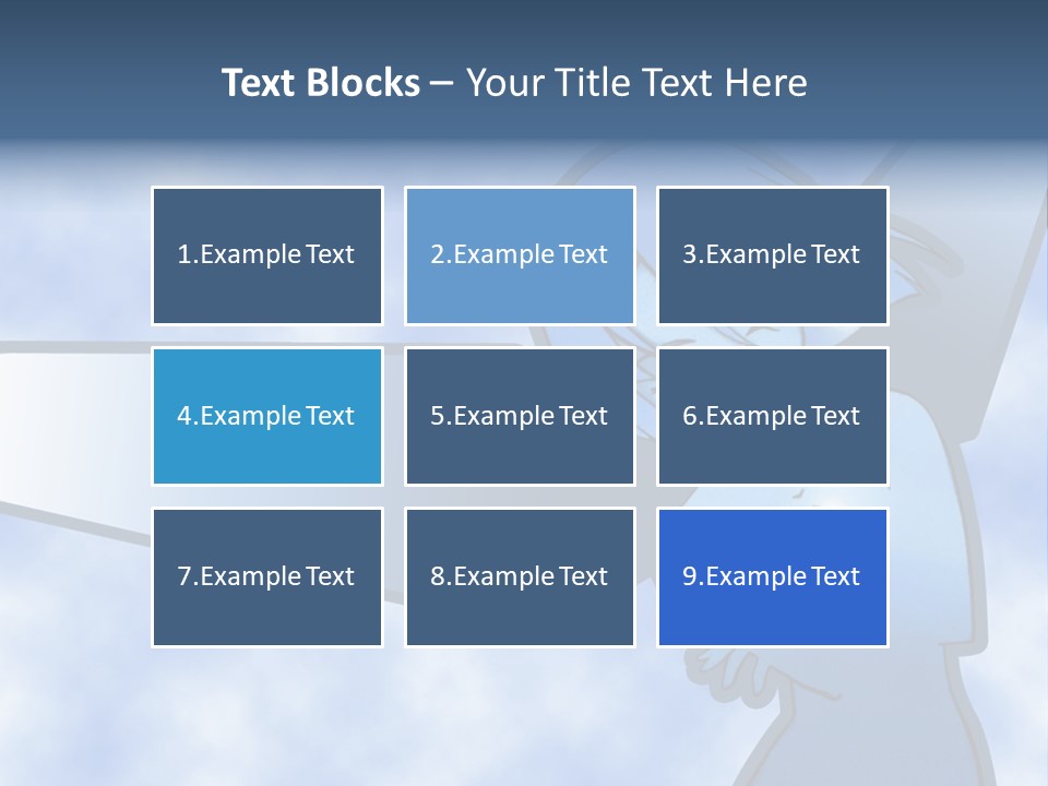 A Woman Holding A Sign With A Sky Background PowerPoint Template