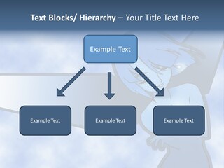 A Woman Holding A Sign With A Sky Background PowerPoint Template