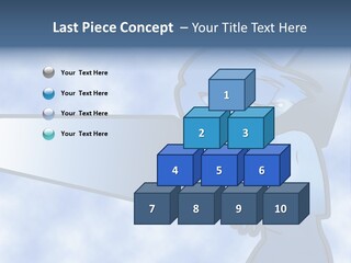 A Woman Holding A Sign With A Sky Background PowerPoint Template