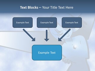 A Woman Holding A Sign With A Sky Background PowerPoint Template