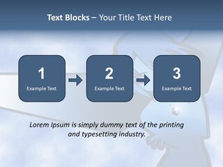 A Woman Holding A Sign With A Sky Background PowerPoint Template