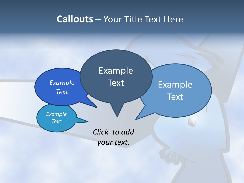 A Woman Holding A Sign With A Sky Background PowerPoint Template