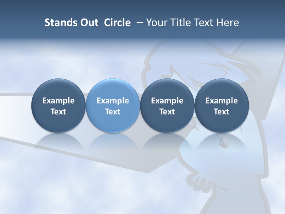 A Woman Holding A Sign With A Sky Background PowerPoint Template