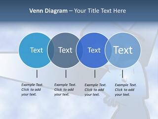 A Woman Holding A Sign With A Sky Background PowerPoint Template