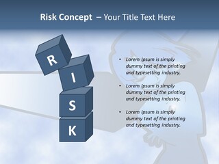 A Woman Holding A Sign With A Sky Background PowerPoint Template