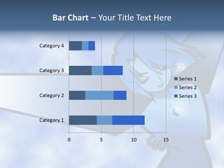 A Woman Holding A Sign With A Sky Background PowerPoint Template