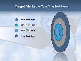 A Woman Holding A Sign With A Sky Background PowerPoint Template