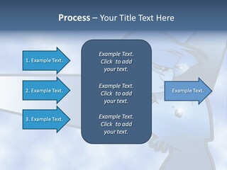 A Woman Holding A Sign With A Sky Background PowerPoint Template