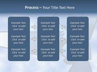 A Woman Holding A Sign With A Sky Background PowerPoint Template