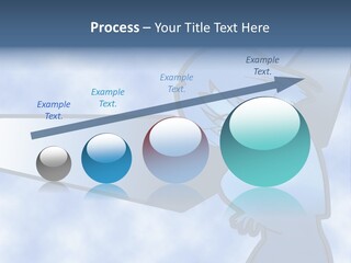 A Woman Holding A Sign With A Sky Background PowerPoint Template