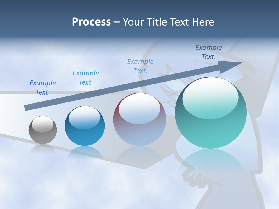 A Woman Holding A Sign With A Sky Background PowerPoint Template