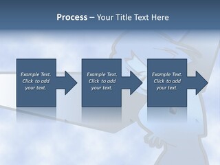 A Woman Holding A Sign With A Sky Background PowerPoint Template