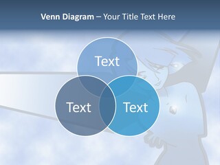 A Woman Holding A Sign With A Sky Background PowerPoint Template