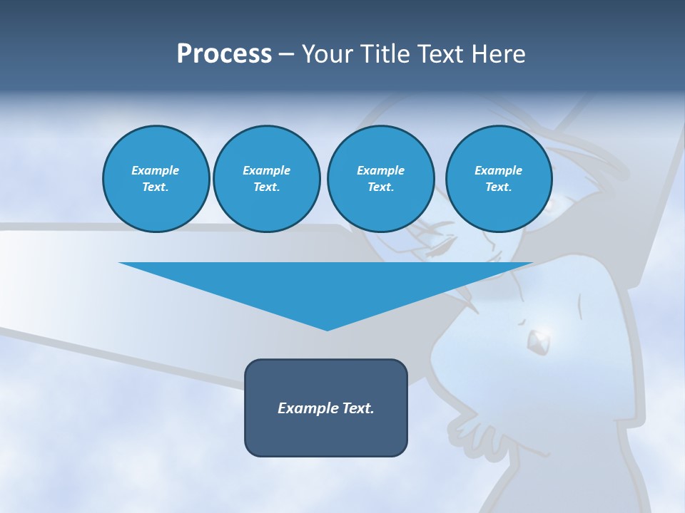 A Woman Holding A Sign With A Sky Background PowerPoint Template