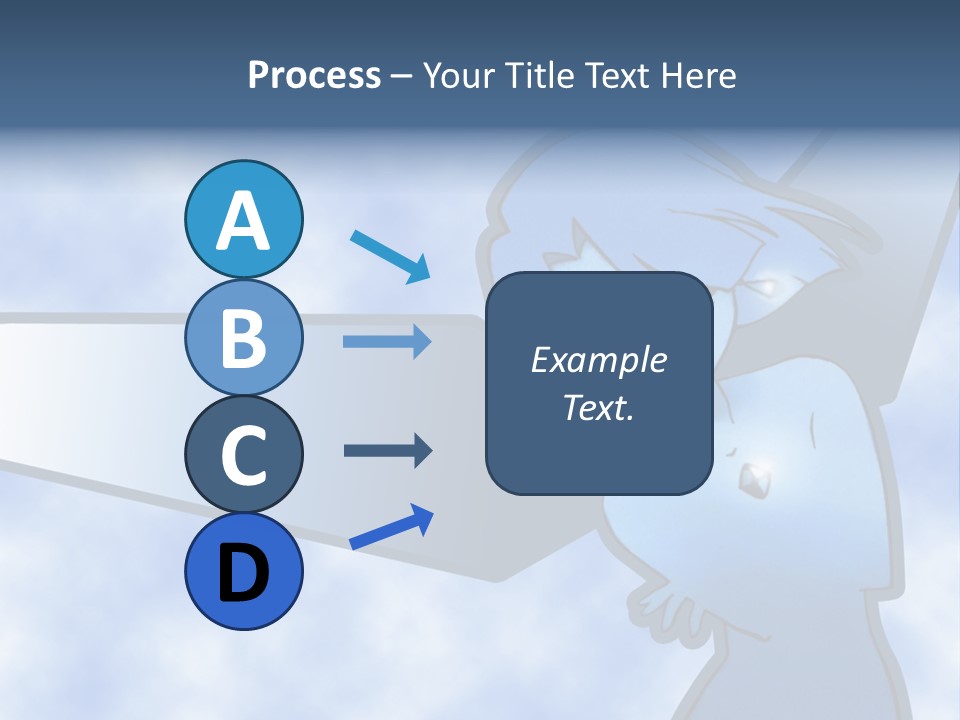 A Woman Holding A Sign With A Sky Background PowerPoint Template