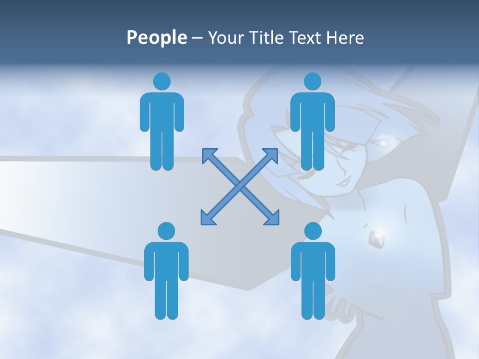 A Woman Holding A Sign With A Sky Background PowerPoint Template