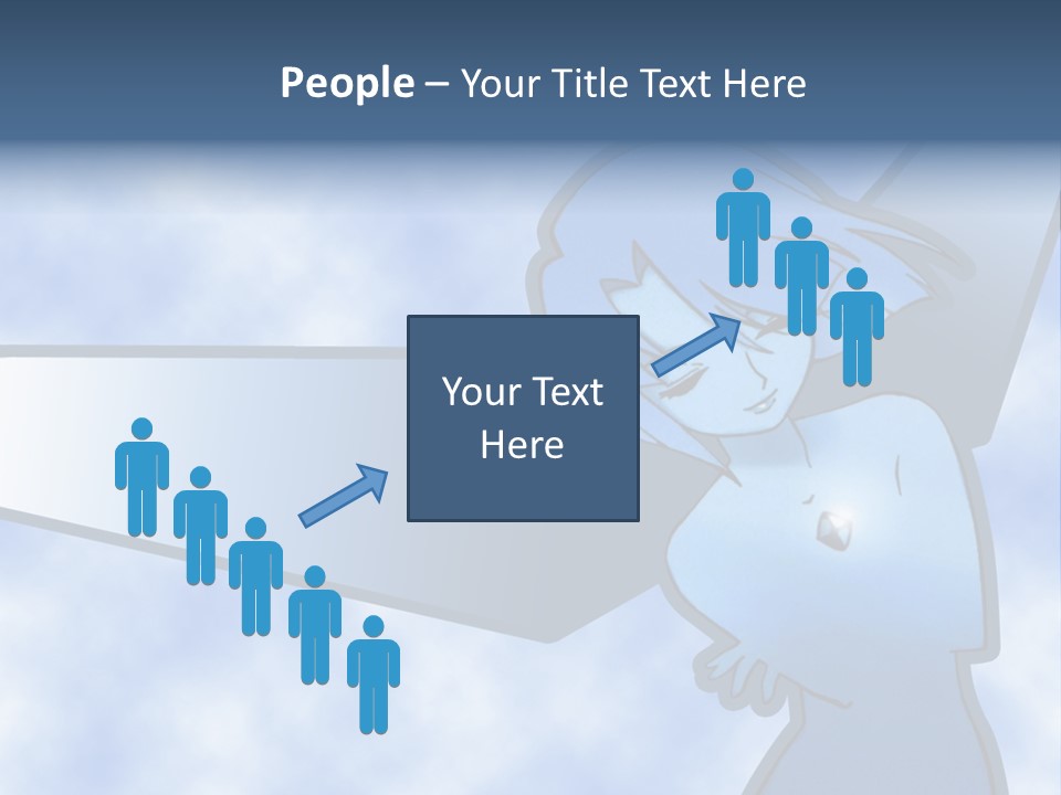 A Woman Holding A Sign With A Sky Background PowerPoint Template