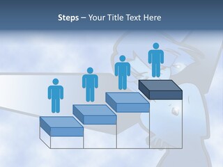 A Woman Holding A Sign With A Sky Background PowerPoint Template