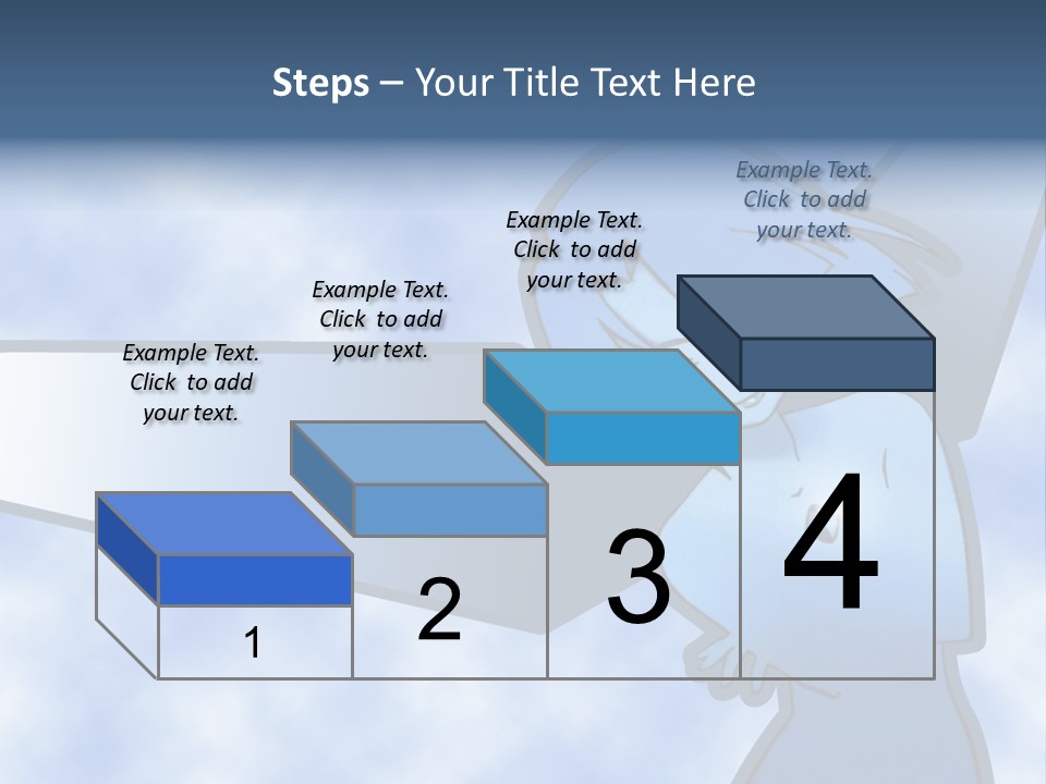 A Woman Holding A Sign With A Sky Background PowerPoint Template