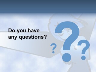 A Woman Holding A Sign With A Sky Background PowerPoint Template