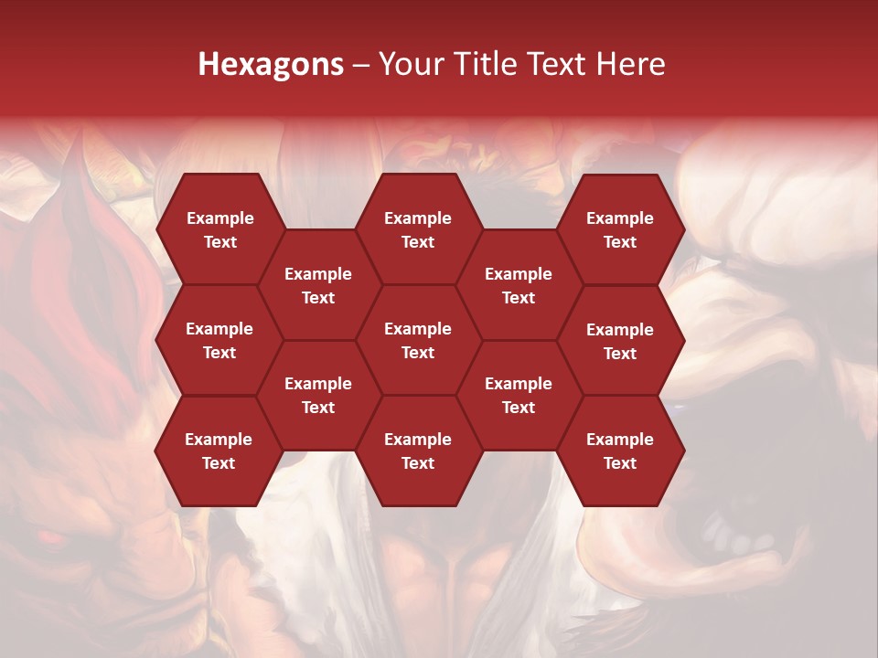 A Group Of Anime Characters With A Red Background PowerPoint Template