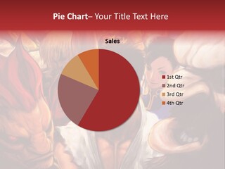 A Group Of Anime Characters With A Red Background PowerPoint Template