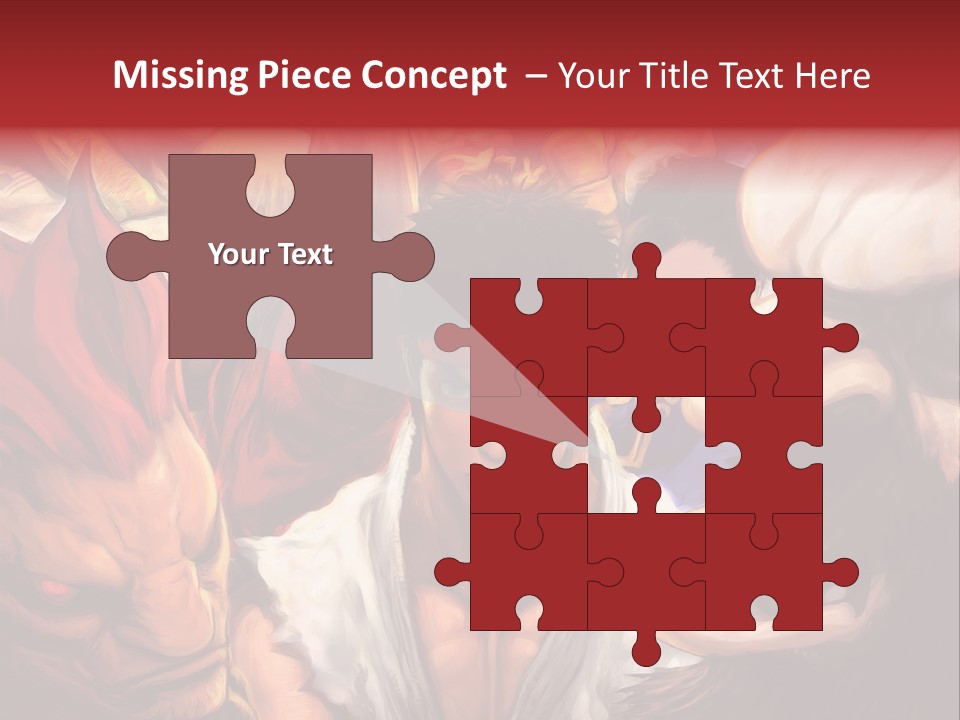 A Group Of Anime Characters With A Red Background PowerPoint Template