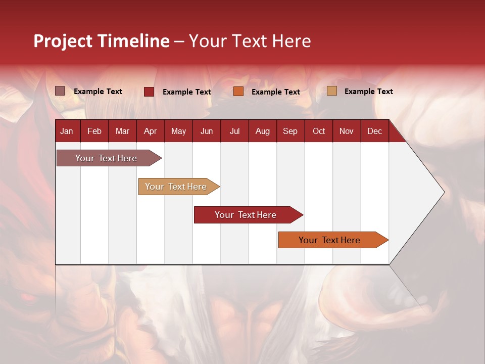 A Group Of Anime Characters With A Red Background PowerPoint Template