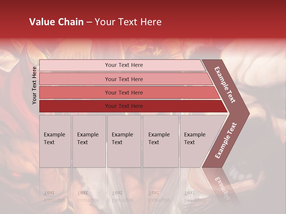 A Group Of Anime Characters With A Red Background PowerPoint Template