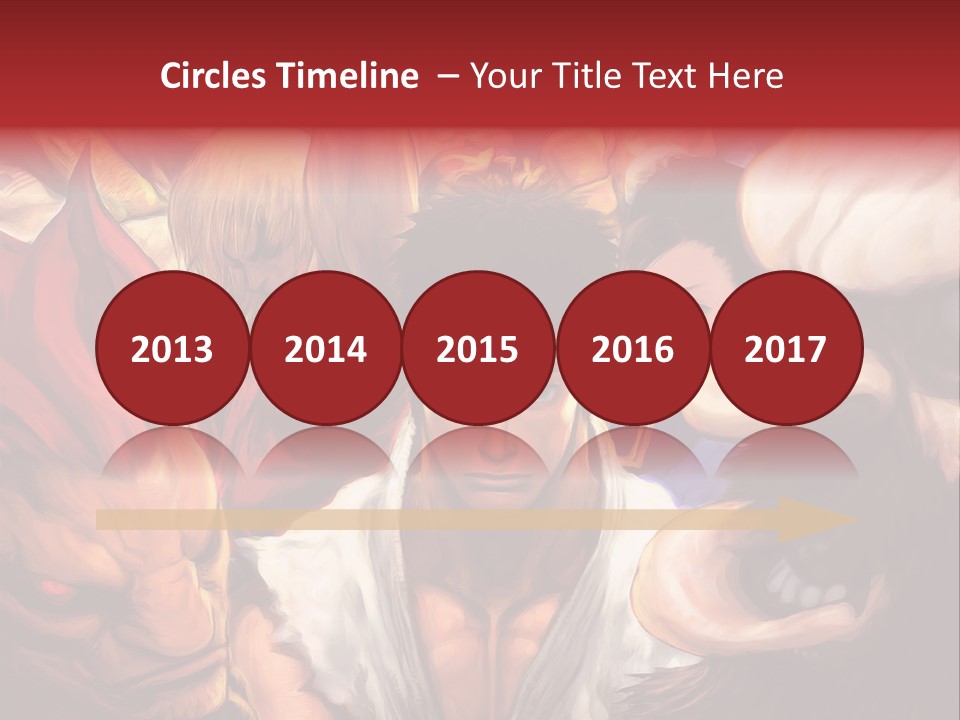 A Group Of Anime Characters With A Red Background PowerPoint Template