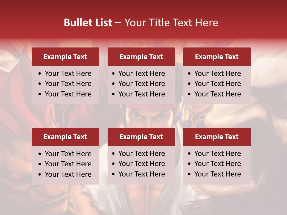 A Group Of Anime Characters With A Red Background PowerPoint Template