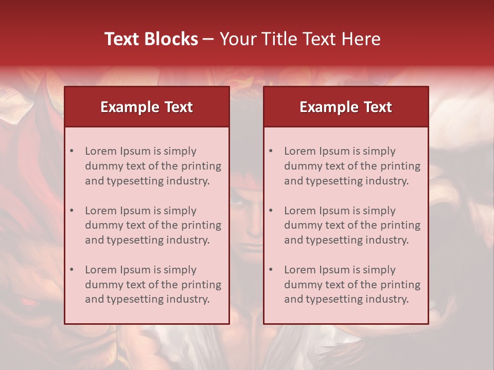 A Group Of Anime Characters With A Red Background PowerPoint Template