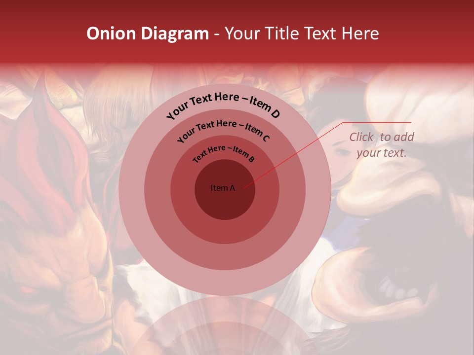 A Group Of Anime Characters With A Red Background PowerPoint Template