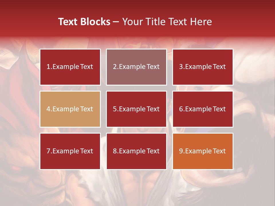 A Group Of Anime Characters With A Red Background PowerPoint Template