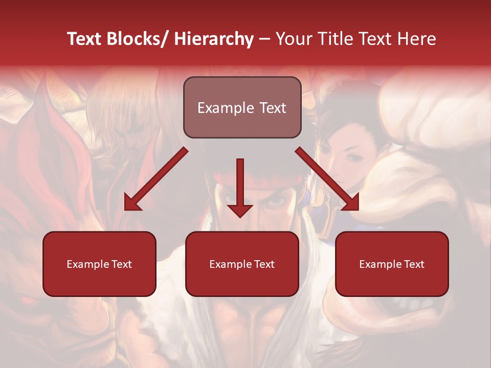 A Group Of Anime Characters With A Red Background PowerPoint Template