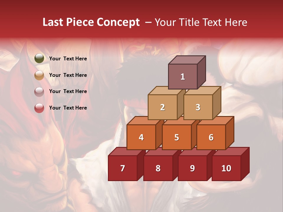 A Group Of Anime Characters With A Red Background PowerPoint Template