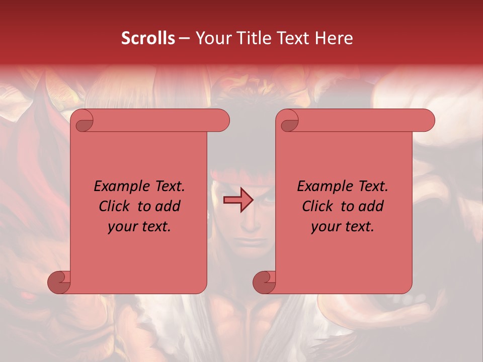 A Group Of Anime Characters With A Red Background PowerPoint Template