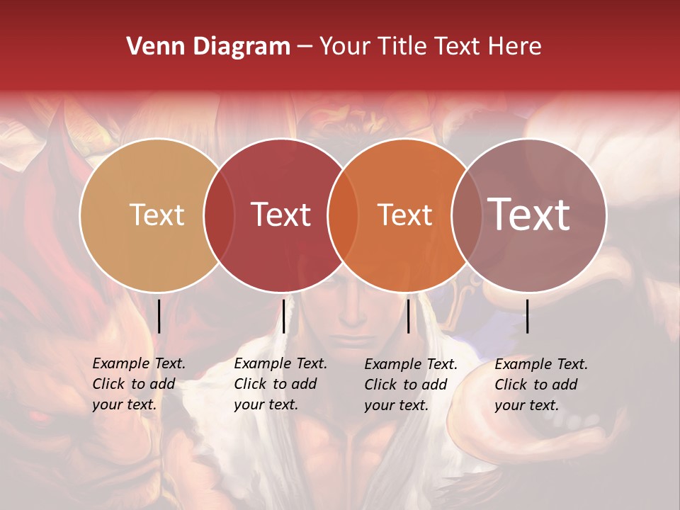 A Group Of Anime Characters With A Red Background PowerPoint Template