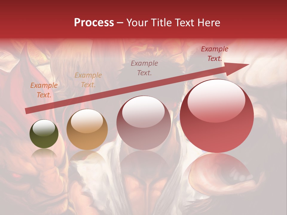 A Group Of Anime Characters With A Red Background PowerPoint Template
