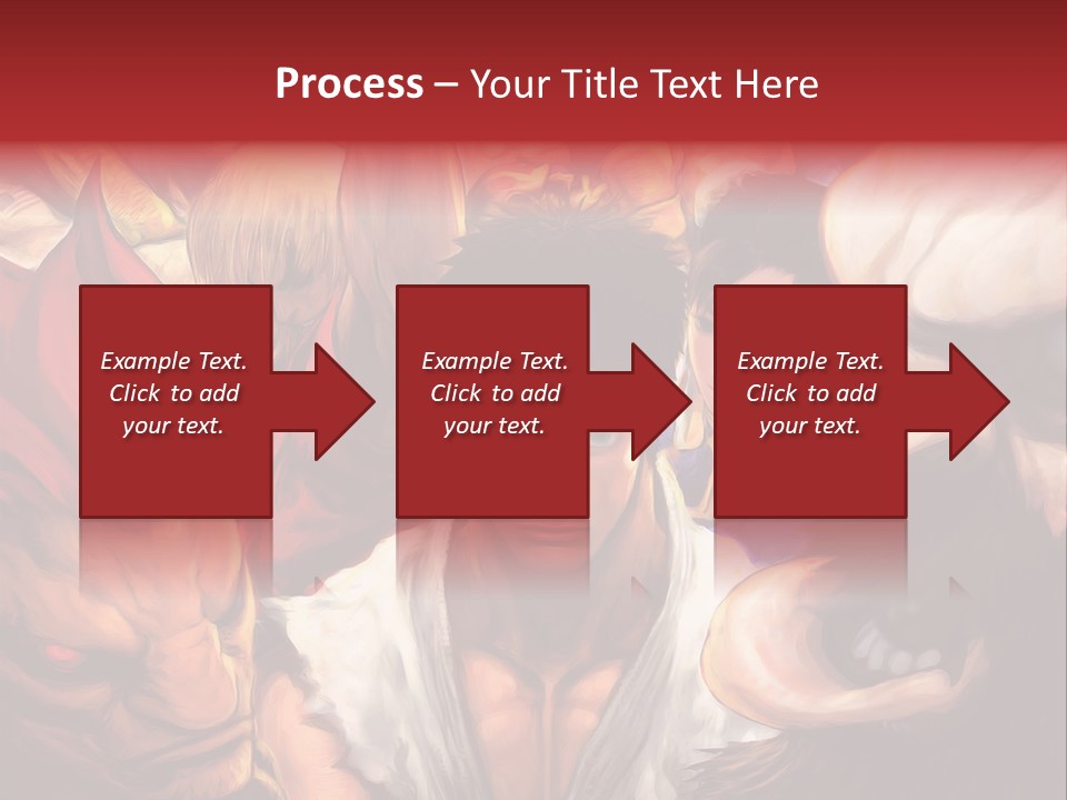 A Group Of Anime Characters With A Red Background PowerPoint Template