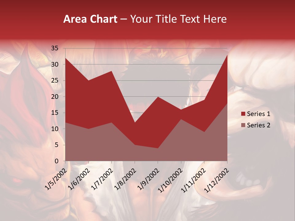 A Group Of Anime Characters With A Red Background PowerPoint Template
