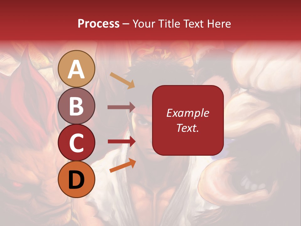 A Group Of Anime Characters With A Red Background PowerPoint Template