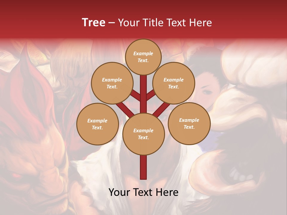 A Group Of Anime Characters With A Red Background PowerPoint Template