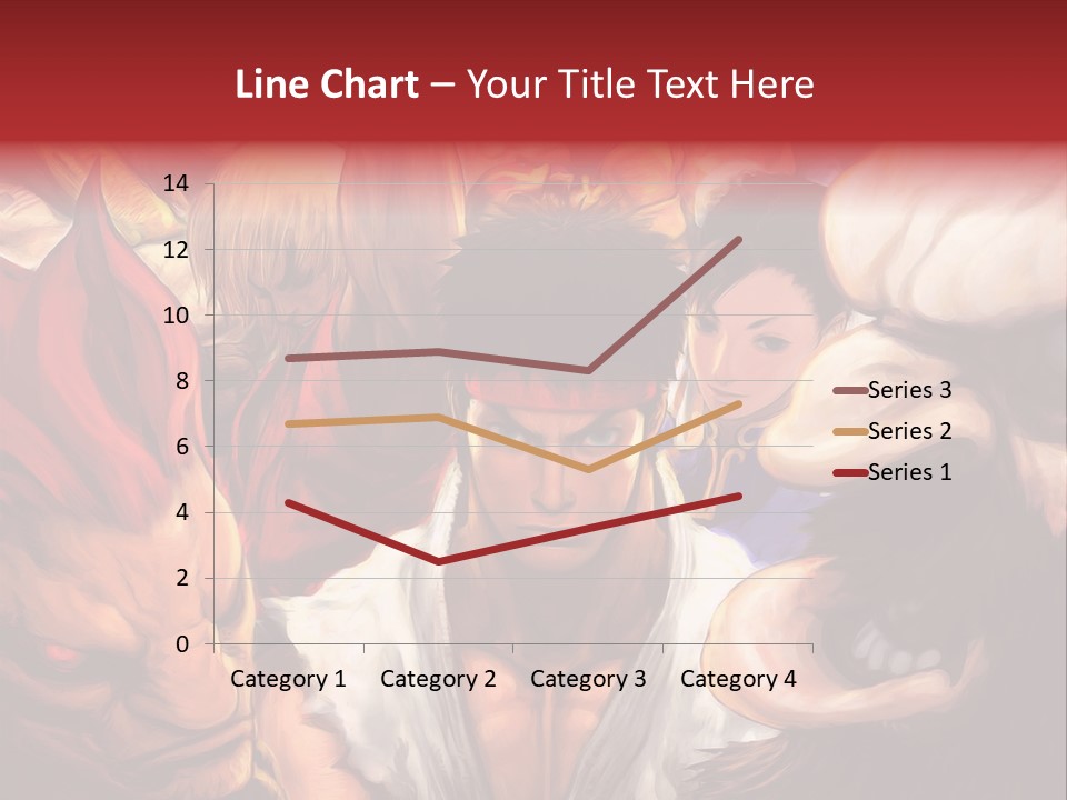 A Group Of Anime Characters With A Red Background PowerPoint Template