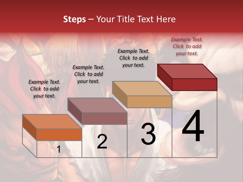 A Group Of Anime Characters With A Red Background PowerPoint Template