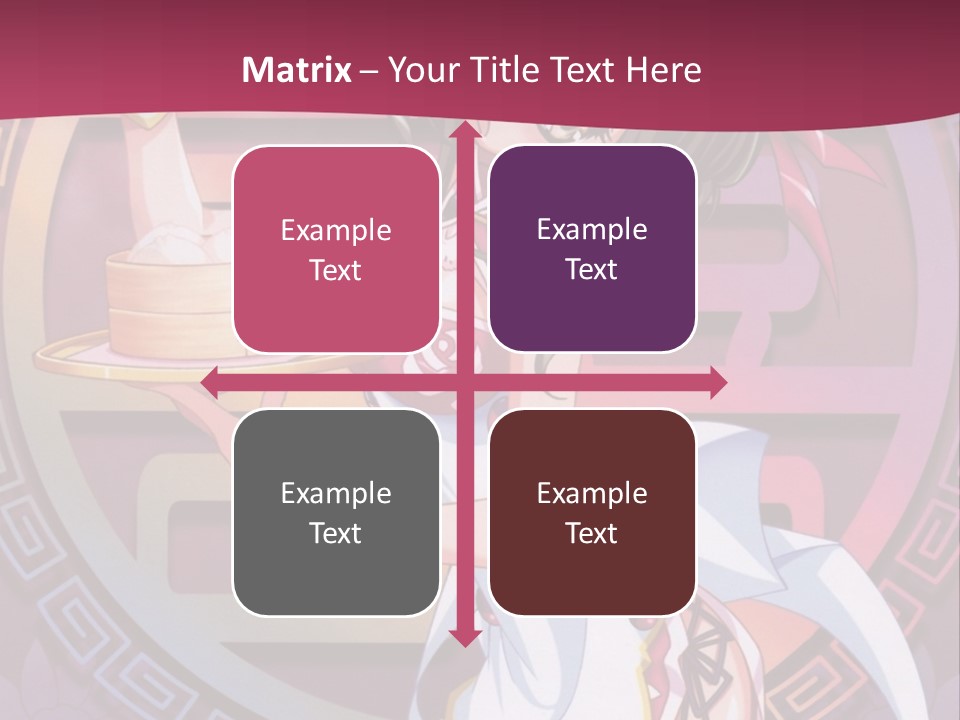 A Woman In A Pink Dress Holding A Tray Of Food PowerPoint Template