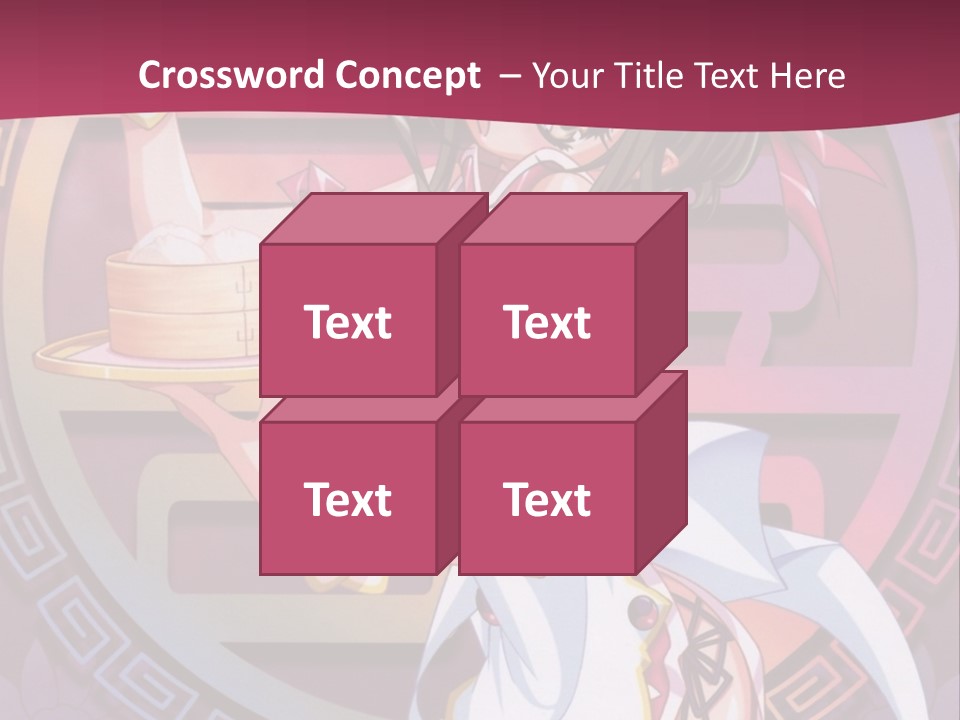 A Woman In A Pink Dress Holding A Tray Of Food PowerPoint Template