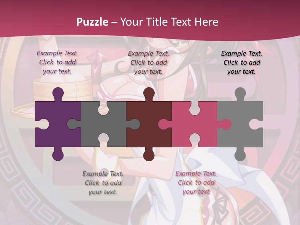 A Woman In A Pink Dress Holding A Tray Of Food PowerPoint Template